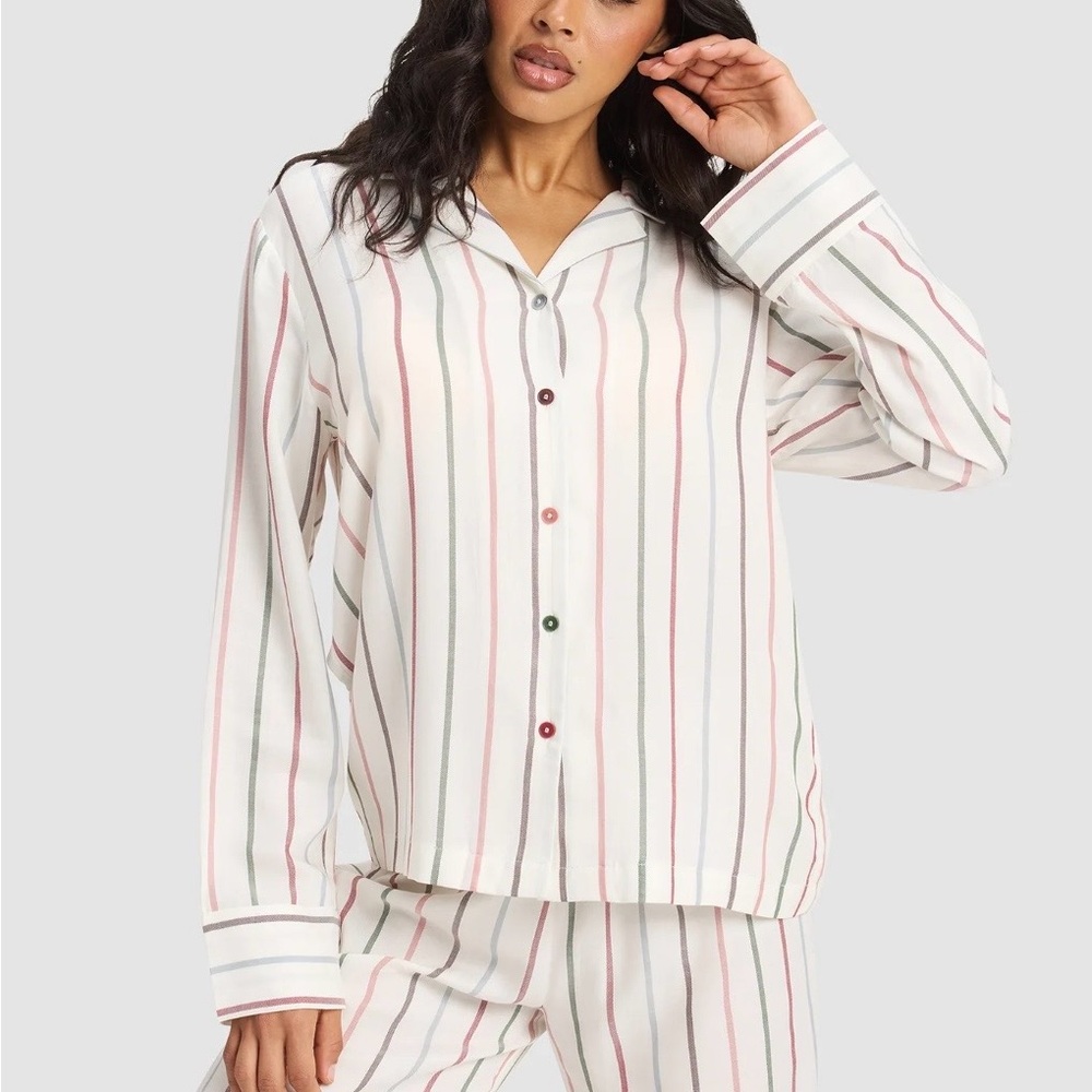 Cozy Earth Women’s Striped Pajama Set Medium